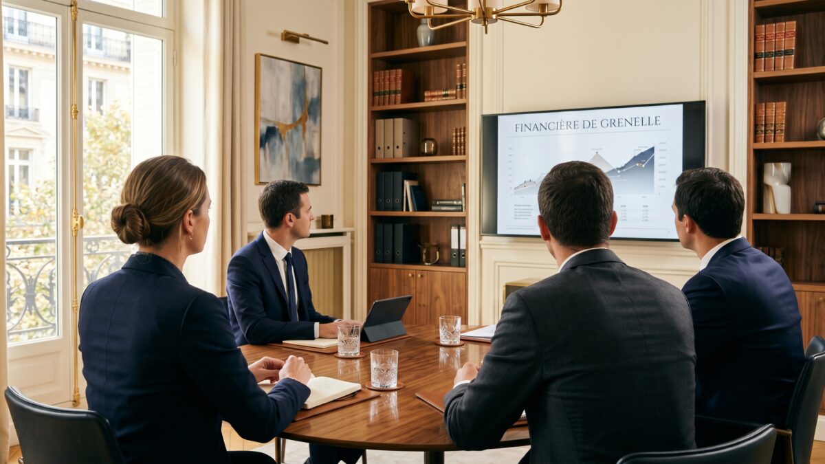 Architecture patrimoniale illustrant les solutions d'investissement et la gestion de fortune