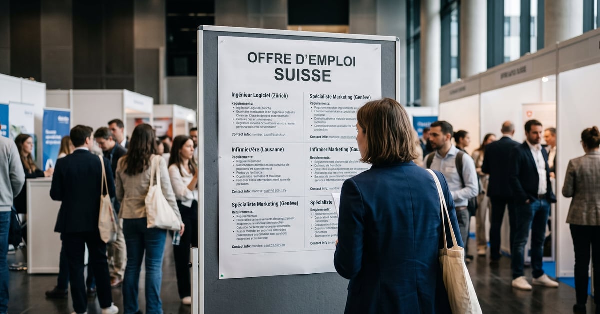Offre d'emploi en Suisse - recherche de travail dans un cadre professionnel moderne