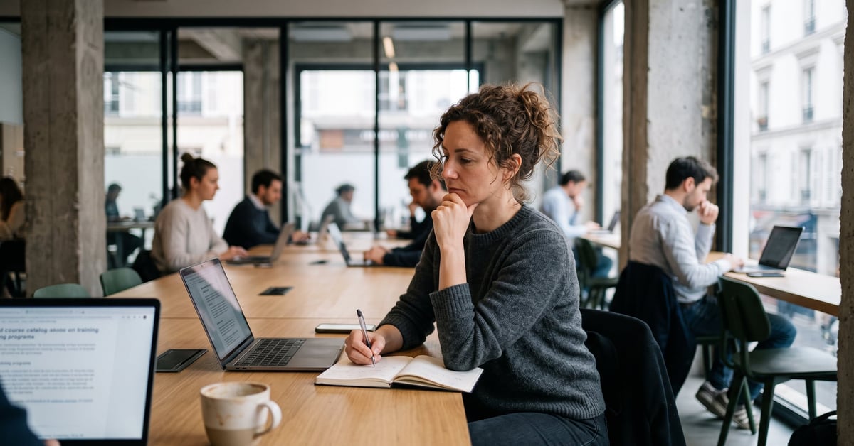 Reconversion professionnelle en CDI : salarié réfléchissant à un changement de carrière